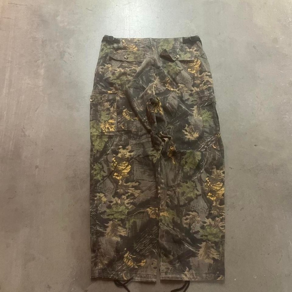 Vintage mossy oak men's baggy cargo camo pants skater wide‎ leg hunting 38